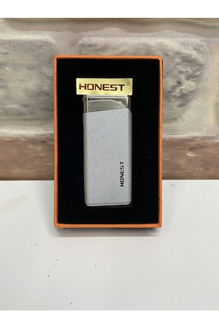 Honest Marka Gümüş Gri Kırmızı Yanmalı İnce Model Gazlı