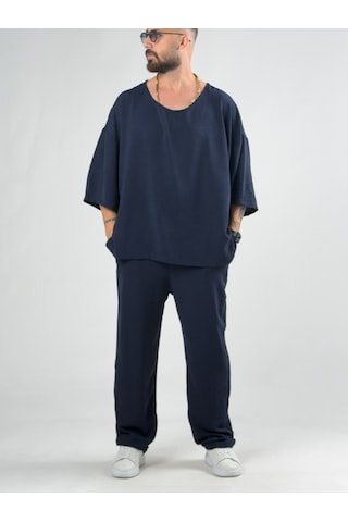 Oversize Lacivert Keten Takım Coc3204