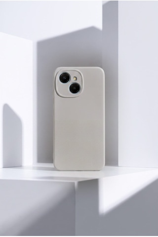 Tecno Spark 40c / Pop 10 Pro Uyumlu Kamera Korumalı Silikon Telefon Kılıfı Darbe Emici İçi Kadife Tırtıklı Kaymaz Yüzeyli Yumuşak Kılıf-54286 Gri