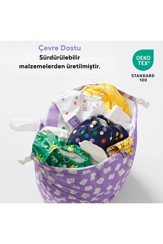 Bambino Mio Su Geçirmez Bebek Bezi Saklama Çantası Xl Wet Bag Bold Çok Renkli