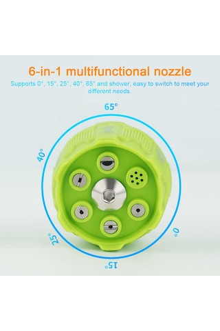Kosona Ev İçin Çok Fonksiyonlu Yüksek Basınçlı Yıkama Makinesi Aksesuarı: Altı Farklı Açılı Doğrusal/şeritli Sprey, Hızlı Bağlantılı Sarı Nozzle