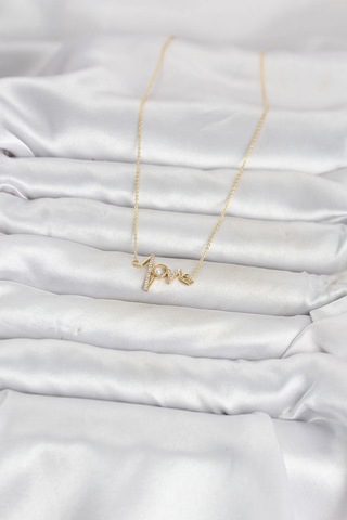 Pirinç Gold Renk Ritmi Model Kadın Kolye Çok renkli