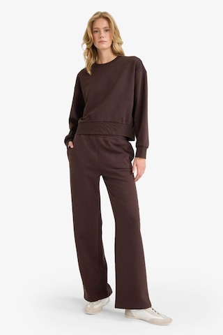 Defacto Boxy Fit Basıc Sweatshirt B8568AX25AU Kahve