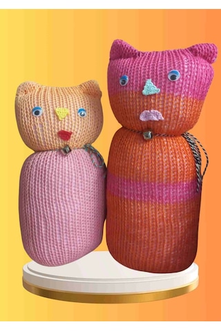 Tıkırık Örgü Yastık Uyku Ve Oyun Arkadaşı Şeker&fıstık - 35 Cm-45 Cm Diğer