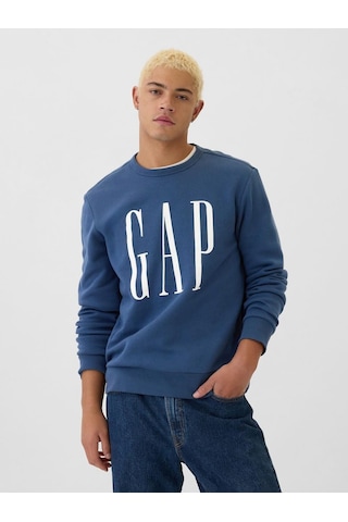 Gap V-lw Db Fleece Erkek Sweatshirt-8079 Lacivert