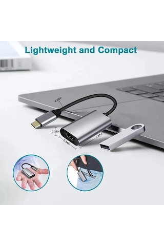 Usb 3.1 Type C To Hdmı Dönüştürücü 4k 30hz Apple Uyumlu MacBook Laptop Görüntü