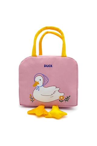 Jian Fan Karikatürlü Yemek Çantası Taşınabiler Is Koruma Kutusu-pembe Pembe