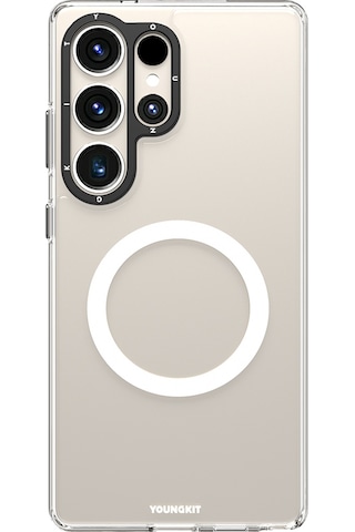 Galaxy Uyumlu S25 Ultra Kılıf Magsafe Şarj Özellikli Cam Arka Yüzey Tpu Youngkit Gemstone Kapak Şeffaf