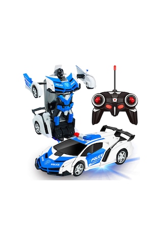 Uzaktan Kumandalı Transformers Robota Dönüşen Araba Ferrari Polis