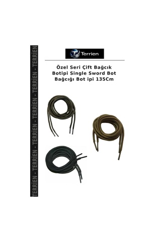 Terrien Özel Seri Çift Bağcık Botipi Single Sword Bot Bağcığı Bot İpi 135cm Çok Renkli