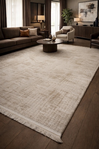 Hoom Rugs Nita 1208 Bej Modern Makina Halısı Bej