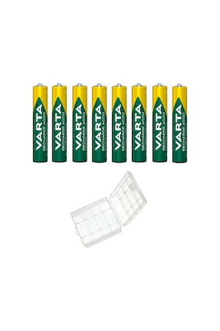 Varta 5703 1000 mAh AAA Ni-MH Şarj Edilebilir İnce Kalem Pil 2 x 4'lü + Pil Kutusu