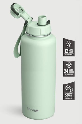 Stevig 1 Hand Leak-proof Sızdırmaz Çelik Termos 1500 Ml Smoke Green St-256 Yeşil