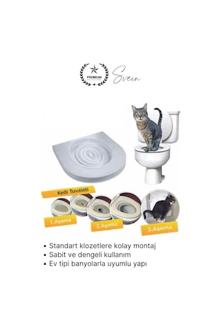 Kedi Kedi Klozet Alıştırma Seti Wc Uyumlu Kum Kabı Tuvalet Eğitim Aparatı Yavru & Yetişkin İçin