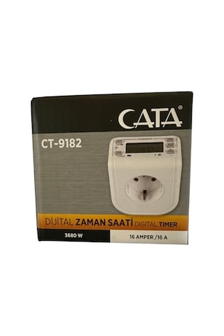Ayrex Cata Ct-9182 Dijital Zaman Saati, 3680w, 16 Amper, Beyaz Ct-9182