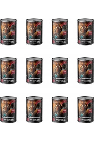 Pro Performance Sığır Etli Parça Etli Yetişkin Kedi Konservesi 400 Gr 12'li Paket