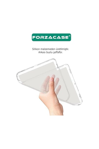 Forzacase Samsung Galaxy Tab S10 Fe+ Plus X620 İle Uyumlu Silikon Kılıf Buzlu Şeffaf - Fc013 Arka Kapak