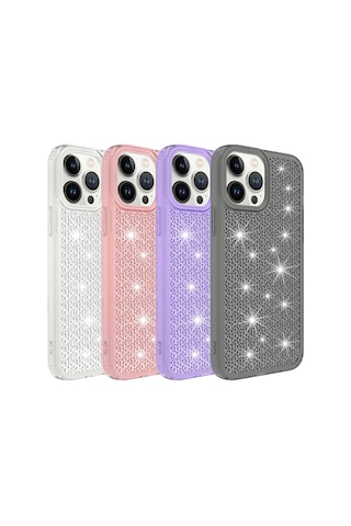 Thegencoo İphone 13 Pro Max Uyumlu Aihttgli Parlak Tasarımlı Tgco Snow Kılıf-renksiz