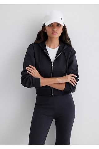 Mavi - Kapüşonlu Siyah İnterlok Sweatshirt 1s10424-900 Siyah