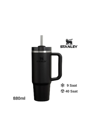 Stanley Quencher H2.o Flowstate Tumbler Pipetli Termos 0.8l Pipetli Matara Siyah