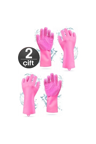 Magic Sihirli Silikon Bulaşık Yıkama Eldiveni Evcil Hayvan Araç Yıkama Mutfak Ev Temizlik Eldiveni