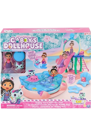 6067878 Gabbys Dollhouse Gabby Ve Mercat Purr-ific Havuz Oyun Set