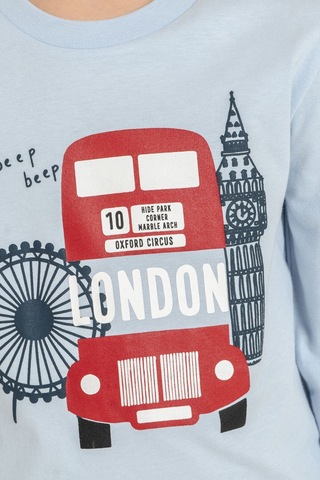 Rolypoly Erkek Çocuk Beep Beep London Bus Mavi Uzun Kol Pijama Takım Rp3877-c-v1 Rp3877-c-v1
