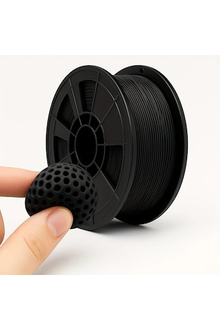 Techbloom 1 Adet 1.75mm Tpu 3d Yazıcı Filamenti Black 85a Hızlı Baskı 200g Esnek Filament +/- 0.03mm Hassasiyet Çoğu Fdm Yazıcı Uyumlu