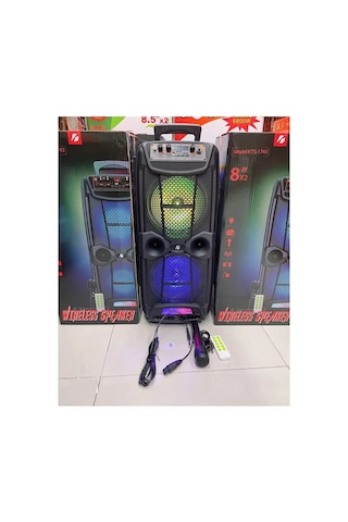 Led Işıklı Bluetooth Hoparlör Mikrofonlu Şarjlı Taşınabilir Speaker