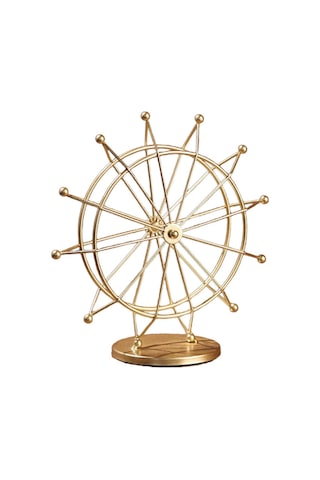 Dövme Demir Dönme Dolaplar Heykelcik Avrupa Metal Silindir Tekerlek El Sanatlarıaltın