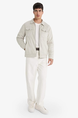 Defacto Slim Fit Dar Kesim Gömlek Yaka Fermuarlı İç Cepli Süet Mevsimlik Baharlık Ceket Mont A3254ax25aubg766 Bej