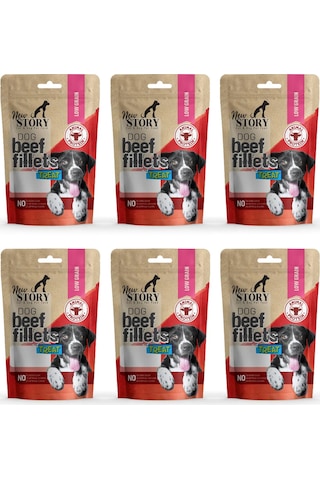 Dog Beef Fillets 6x80gr. Biftekli, Köpek Ödül Maması