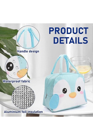 Çocuklar, Kızlar, Erkekler Ve Öğrenciler İçin Öğle Yemeği Çantası, Yeniden Kullanılabilir Karikatür Yalıtımlı Öğle Yemeği Çantası, Küçük Katlanabilir Su Geçirmez Öğle Yemeği Çantaları Fmy Çok Renkli