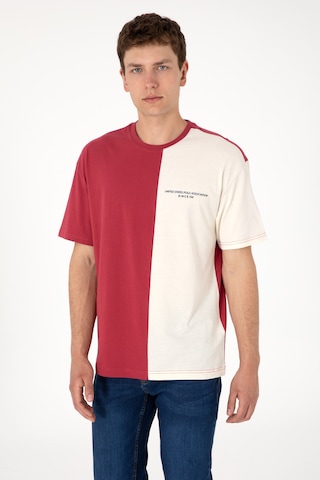 U.S. Polo Assn. Erkek Comfort Fit Bisiklet Yaka Vişne Tişört 50306903-VR223