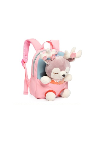 Jeehugo Küçük Çocuklar İçin Pembe Geyik Desenli Yumuşak Kumaş Okul Çanta, Hafif Ve Güvenli, Pekala Yıkanabilir, Moda Ve Şıklık