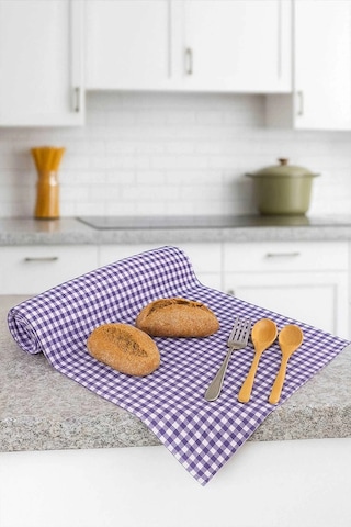 Zefir Desen Sofra Bezi Masa Örtüsü 170 X 170 Cm Lila Çok Renkli