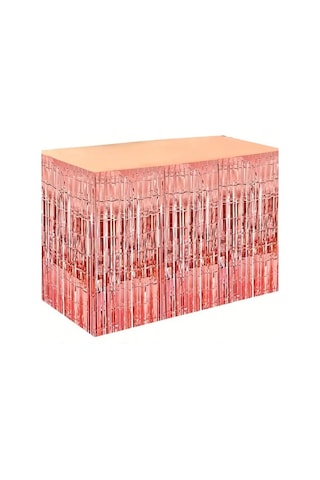 Beysüs Işıltılı Rosegold Metalize Masa Püskülü Tüm Yaşlar