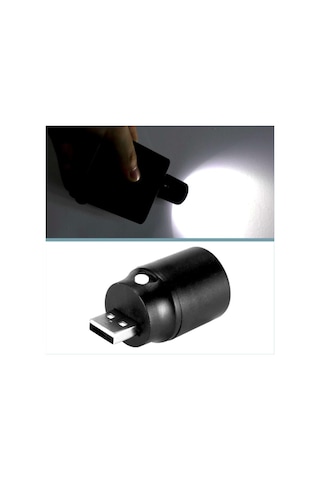 Omeniv Usb Fener Lamba Işıldak Led Kamp Deprem Outdoor Powerbank Siyah