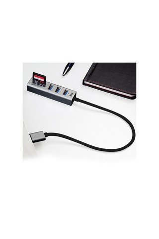 Bix BX04HB USB 3.0 Kart Okuyucu ve 3 Portlu Çoklayıcı Hub