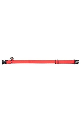 Toptan 10 Adet Neon Pembe Zilli Ayarlanabilir Kedi Boyun Tasması 22-30 Cm-21505