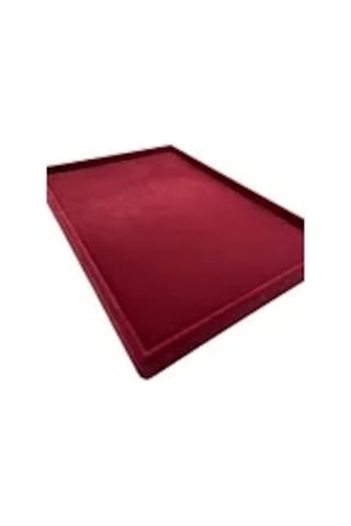 Süet Kumaş Bordo Renk 34/24 Cm Takı Servis Sunum Tablası