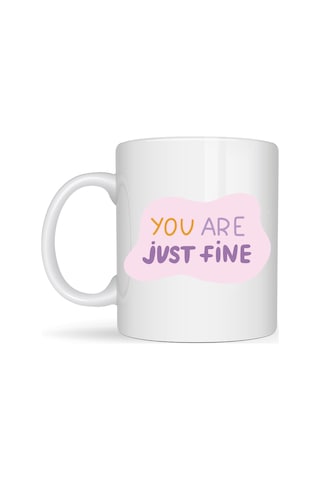 Northcity "you Are Just Fine" Porselen Kupa - Olduğun Halinle Yeterlisin Motivasyon Kahve Ve Çay Bardağı - Hediye Fikri Tek Bır Deger Yaz