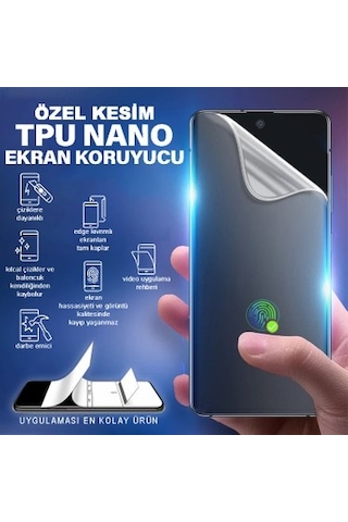 Bluecase Apple Uyumlu iPhone Duo Dış Ekran Koruyucu Mat Esnek Nano Darbe Emici + Temizleme Mendili