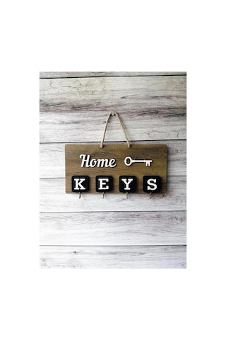 Home Keys El Yapımı Ahşap Anahtar Askısı, Elbise Askısı, Askılık Pano Anahtarlık 4 Renk
