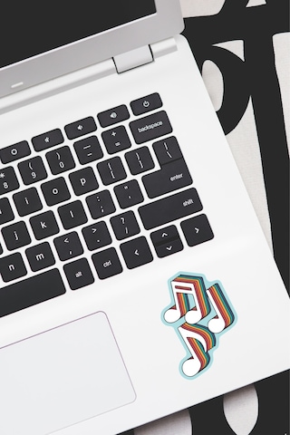 Müzik Temalı Dekoratif Laptop Notebook Tablet Telefon Sticker Set 021