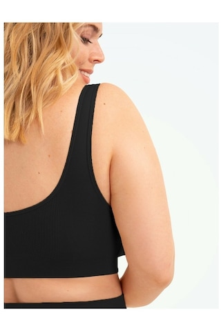 Mistirik Kalın Askılı Toparlayıcı Pedli Büstiyer Korse Siyah Renk Siyah