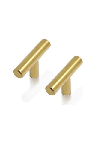 Shopsorkimya Luna T Bar Parlak Gold - Sarı Düğme Kulp