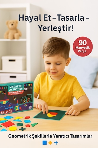 Magnetik Yapboz Dünyası Maynetik 90 Parça + 42 Kart