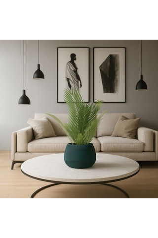 Modern Tasarım Dekoratif Çizgili Saksı