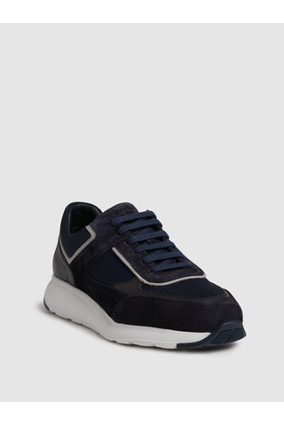 Cacharel Lacivert %100 Deri Sneaker Ayakkabı